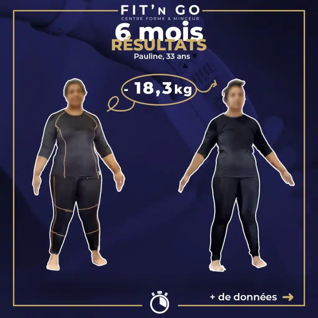 Perte de poids spectaculaire : -18,3kg en 6 mois chez FIT'N GO Transformation minceur de Pauline : perte de 18,3 kg en 6 mois chez FIT'N GO. Comparaison avant-après remise en forme.